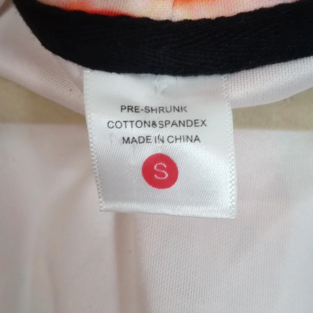 Unisex Pizza pattern long sleeve hoodie scuba like - Picture 7 of 9